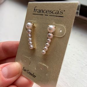 Francesca's Collections Jewelry - Pearl Ear Crawler Earrings Francesca's Collections Jewelry - Pearl Ear Crawler Earrings